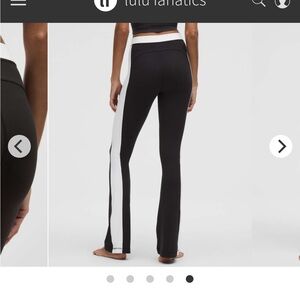 Lululemon Nulu high rise flared pant black and white